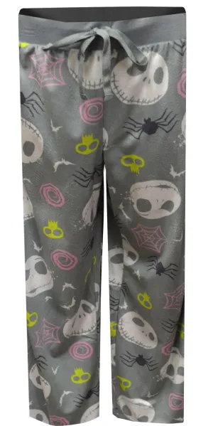 Nightmare Before Christmas Jack Gray Silky Fleece Loungepant