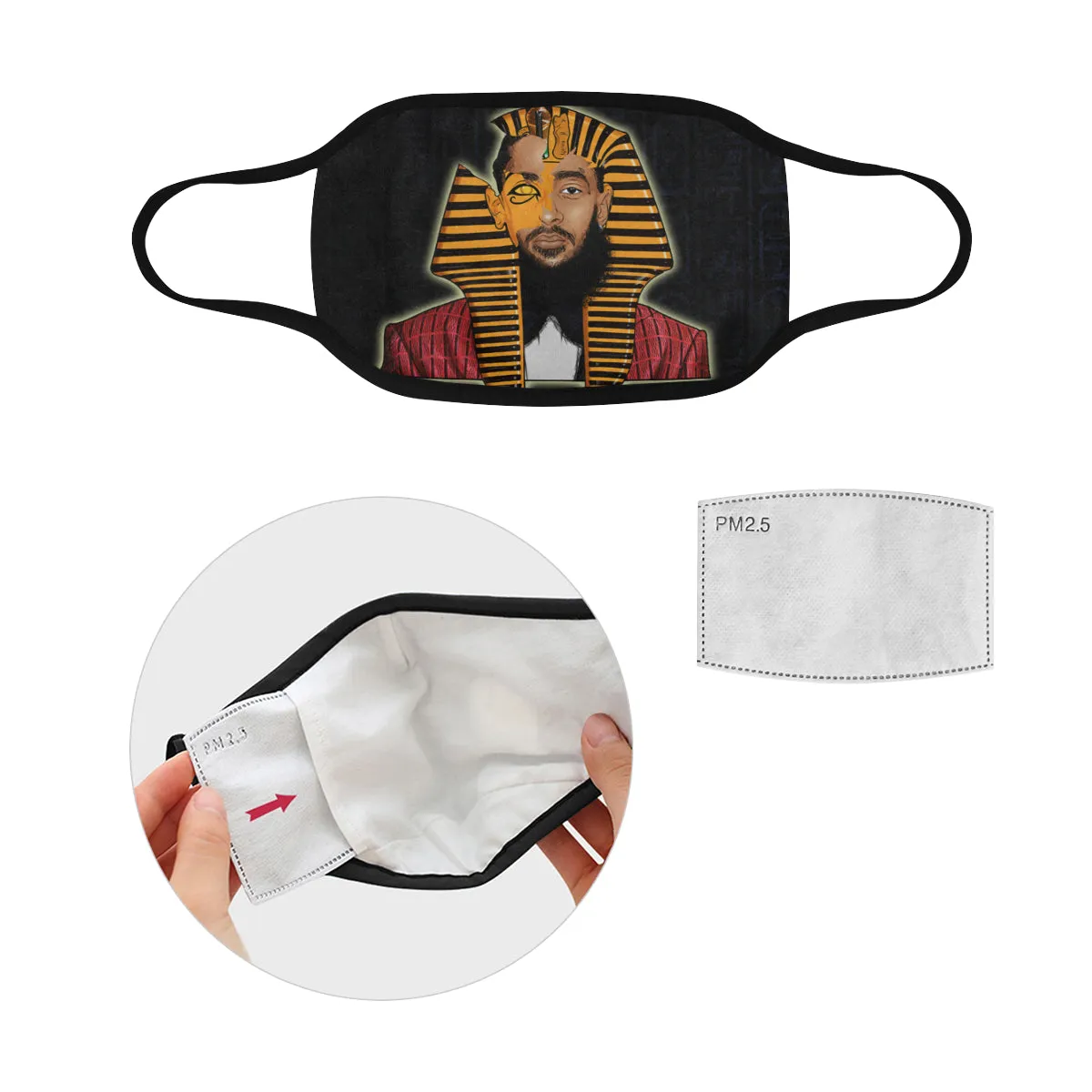 NIPSEY THA GREAT Mouth Mask in One Piece (2 Filters Included)
