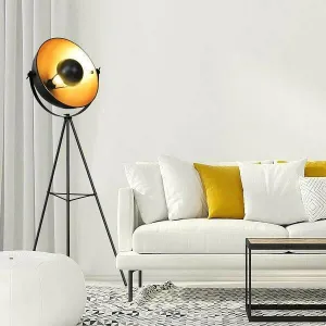 Nirv - Industrial Tripod Floor Lamp with Adjustable Metal Legs