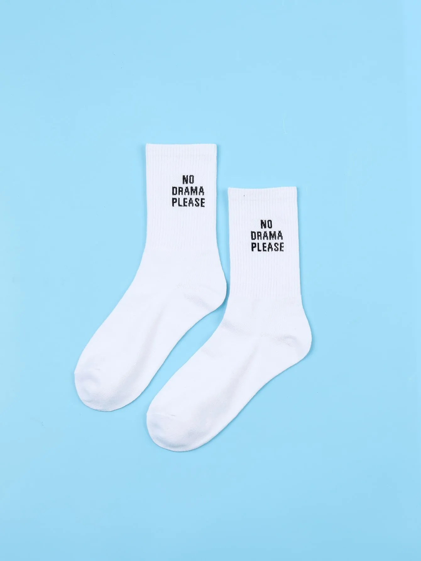 No Drama Please Crew Socks Silly Socks for Men Funky Socks Funny Socks Novelty