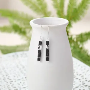 Noir Reversible Mini Bar Earrings