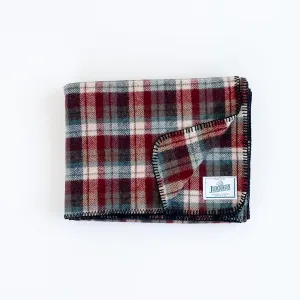 Norris Wool Throw - Teal, Rust, & Cream Plaid