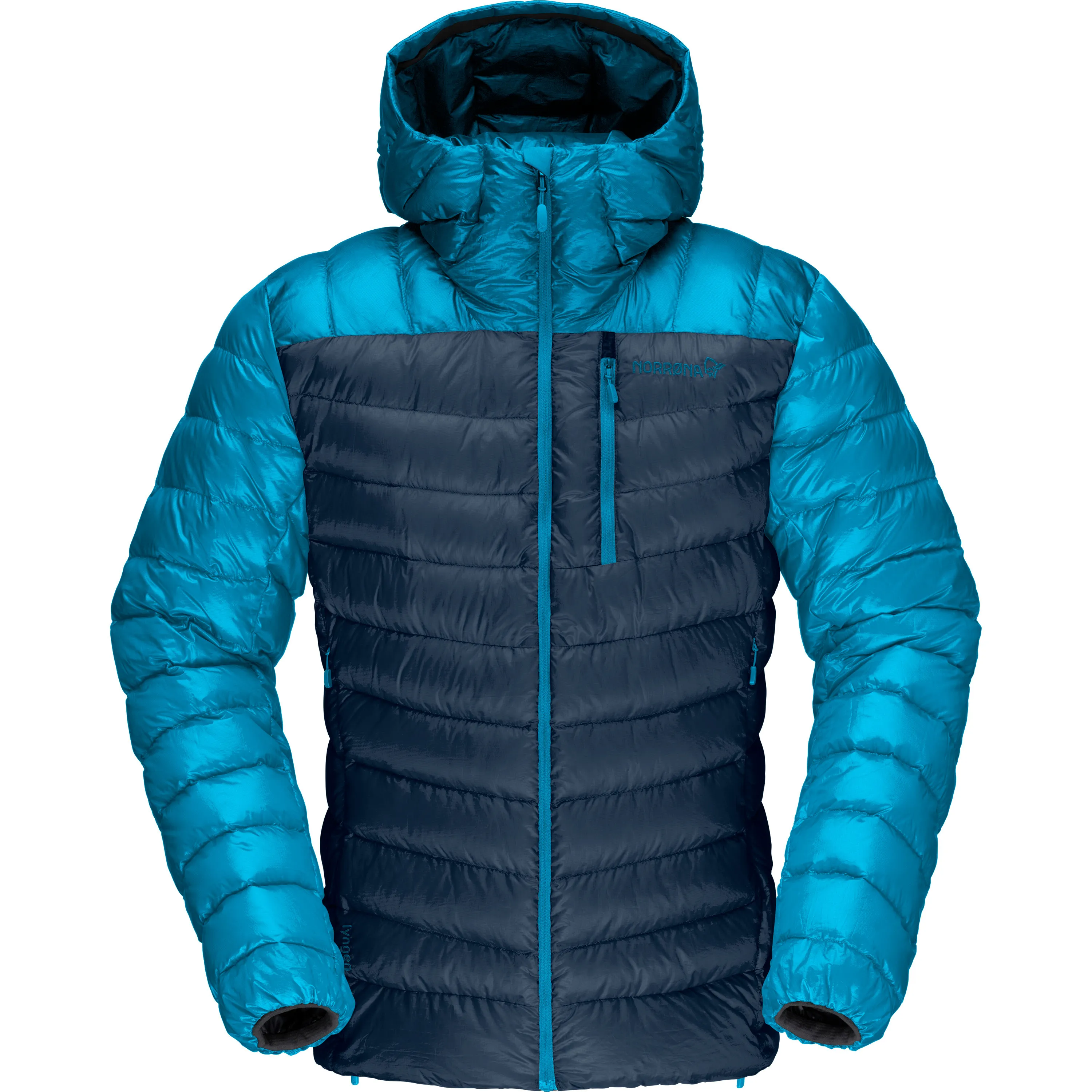 Norrøna Men&#x27;s Lyngen Down850 Hood Hawaiian Surf/Indigo Night | Buy Norrøna Men&#x27;s Lyngen Down850 Hood Hawaiian Surf/Indigo Night here | Outnorth