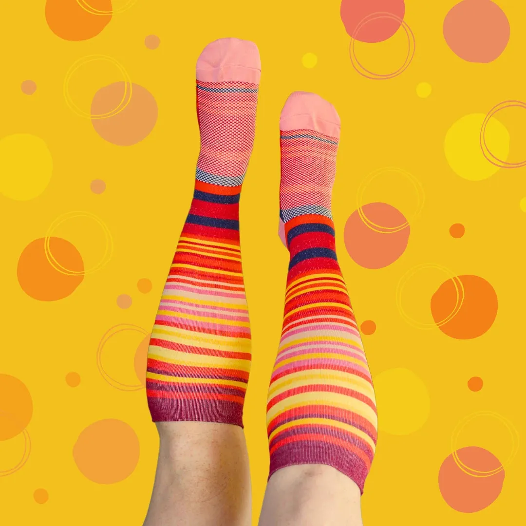 Not for Sale Red Yellow Stripes Classic Compression Socks