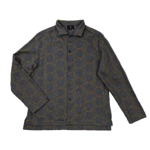NUNO Overshirt: "Cotton Stem" (Charcoal Gray w/ Amber Embroidery, S/M)