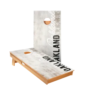 Oakland Football Vintage Gameday Star Cornhole Boards