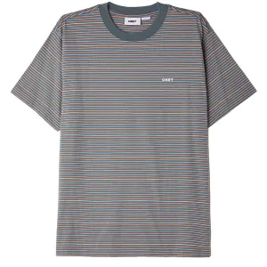 Obey Nelson Mini Stripe T-Shirt - Leaf