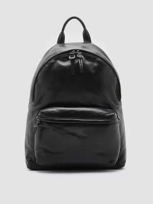 OC PACK - Black Leather Backpack