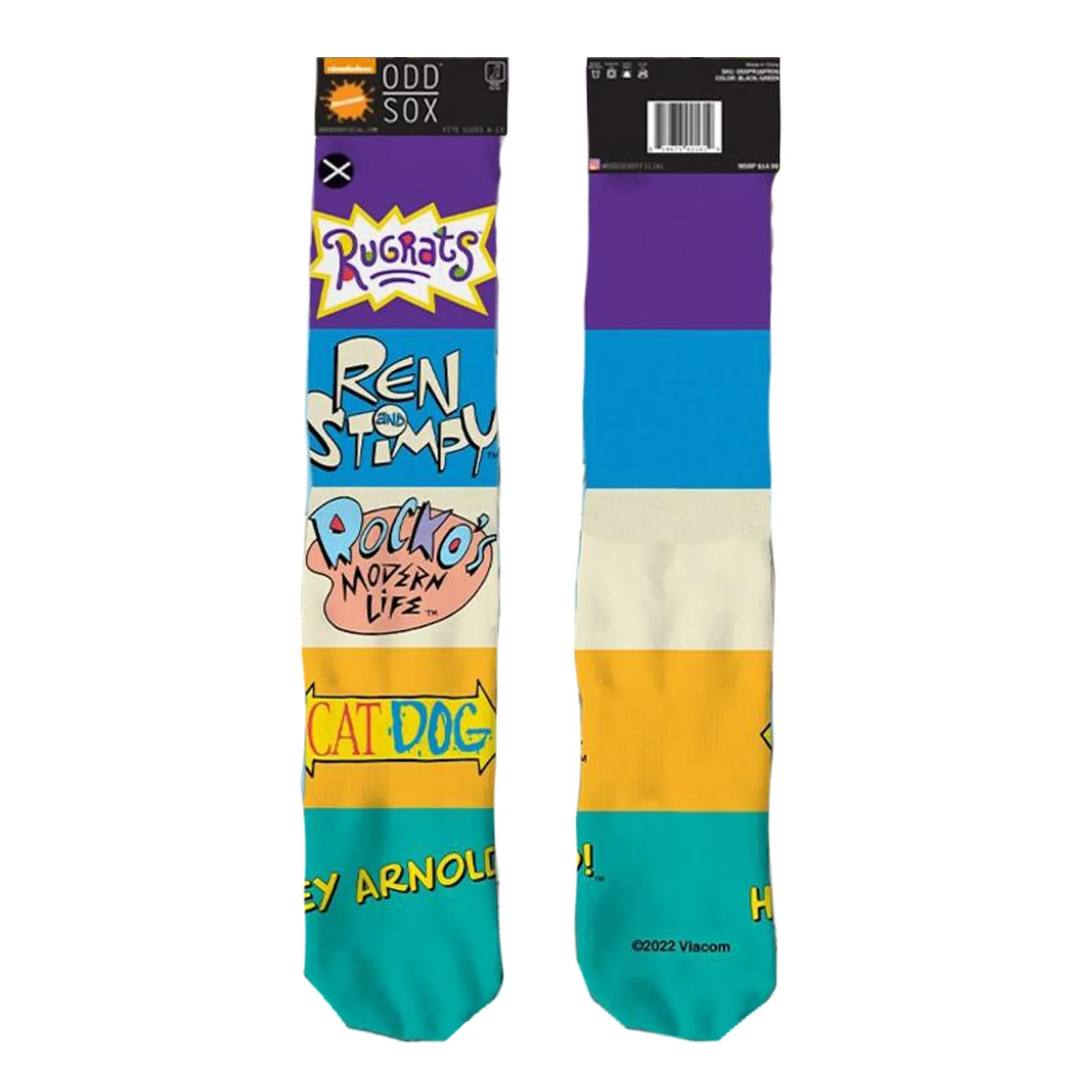Odd Sox Men's Crew Socks - Nick 90's Mash Up