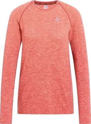 Odlo Women&#x27;s T-shirt Crew Neck L/S Essential Seamless Cinnabar Melange | Buy Odlo Women&#x27;s T-shirt Crew Neck L/S Essential Seamless Cinnabar Melange here | Outnorth