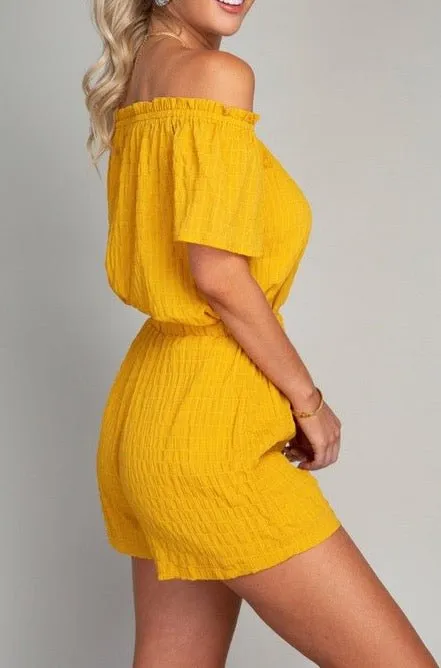 Off Shoulder Top & Shorts Set