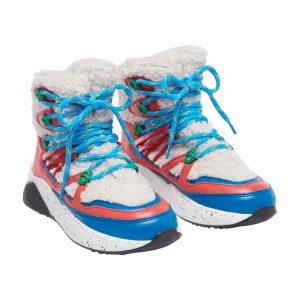 Off White Colorblock Hiking Boots