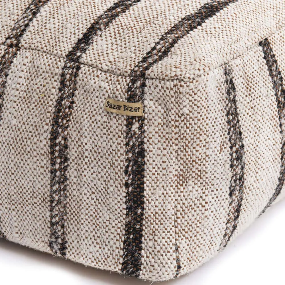 Oh My Gee Pouf - Bohemian White