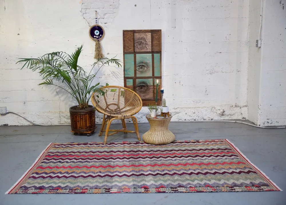 Old Aegean Kilim 4.8ftx7.8ft