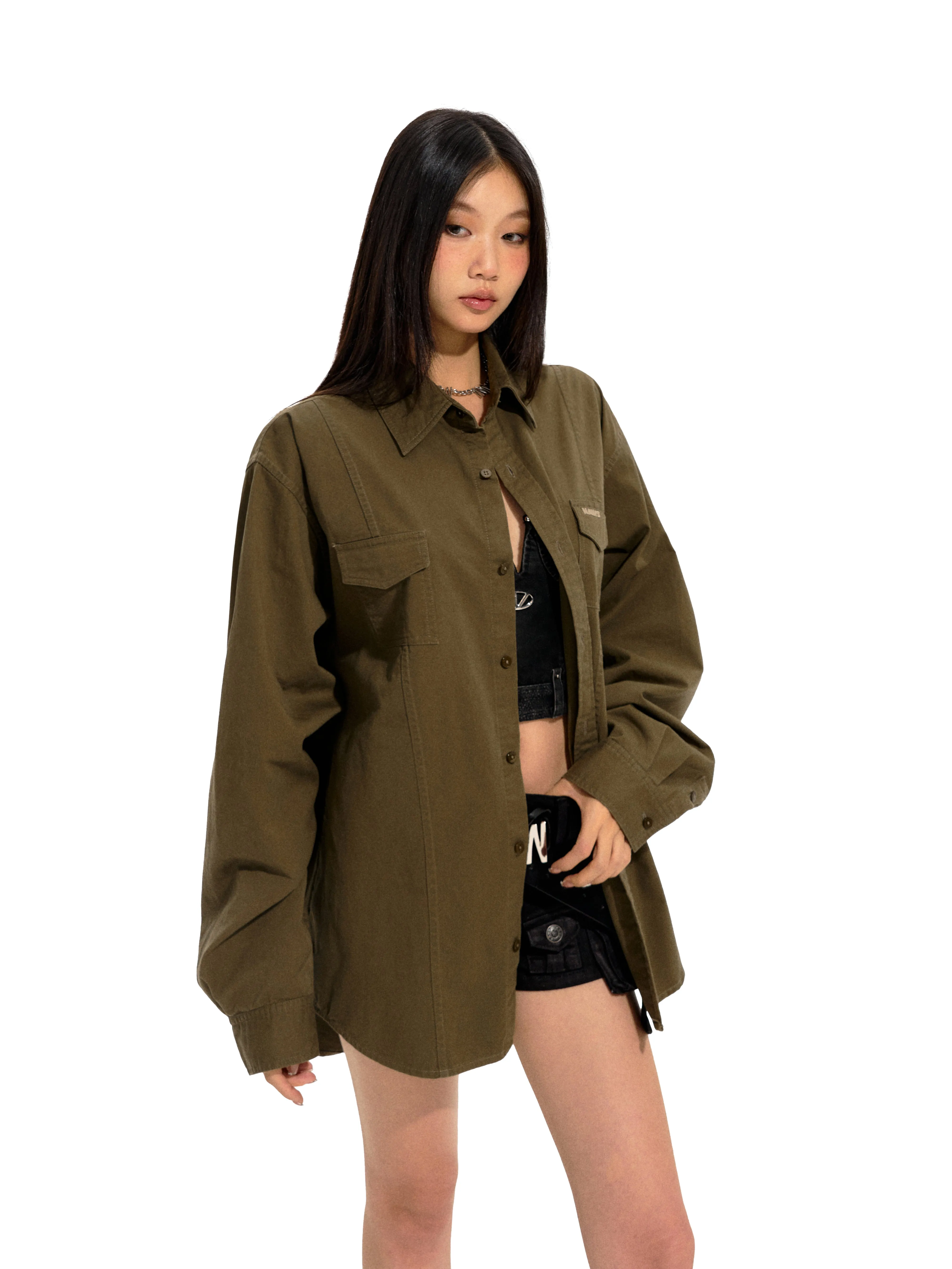 Olive Classic Washed Shirt