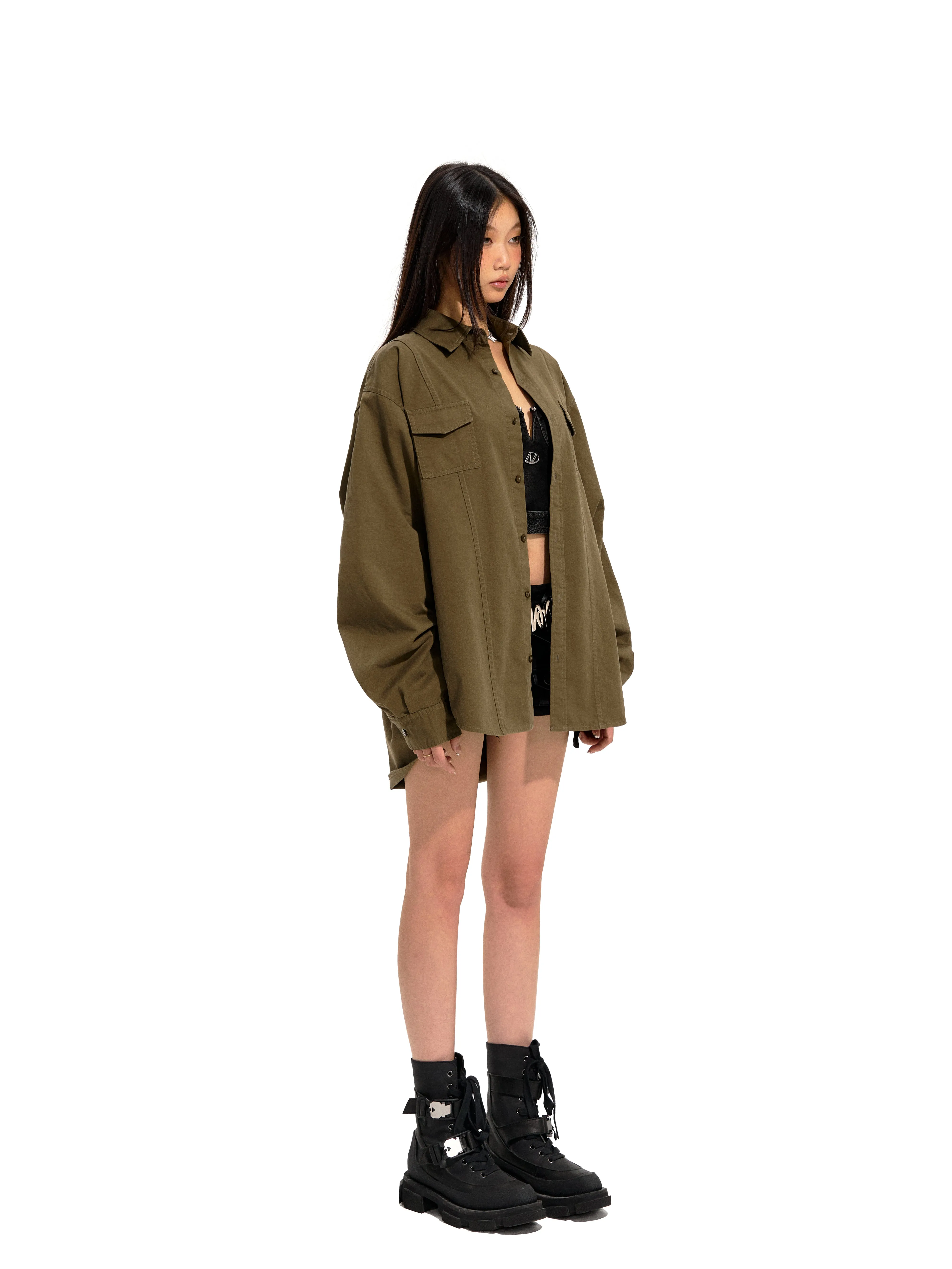 Olive Classic Washed Shirt