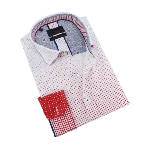Ombré Red Polka Dot Button Down Shirt