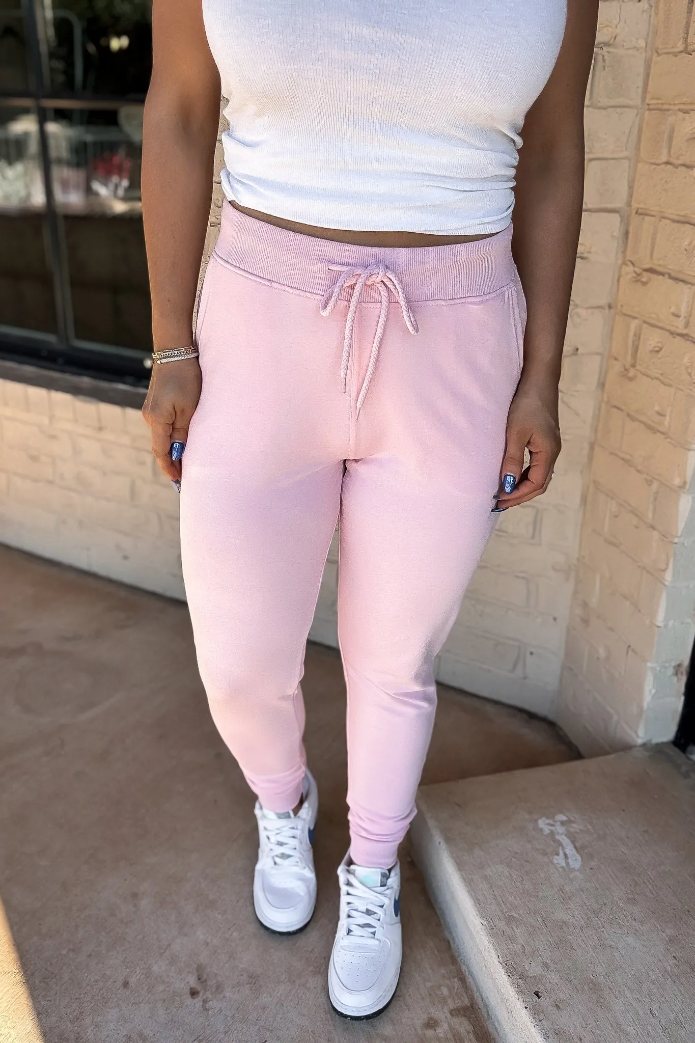 On Top Of The World Pink Boyfriends Jogger Pants