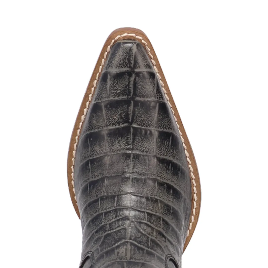 Online Exclusive | Dingo| Ozzie Animal Print Leather Boot in Black **PREORDER
