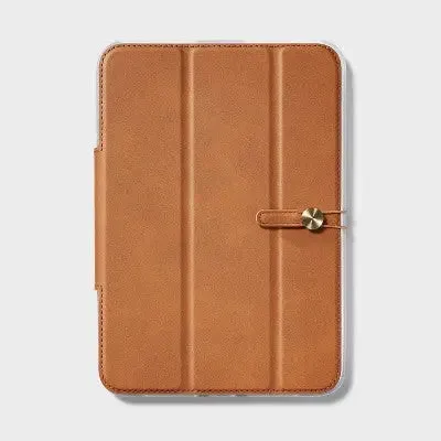 Open Box - Apple iPad Mini Folio Faux Leather Case - heyday Brown