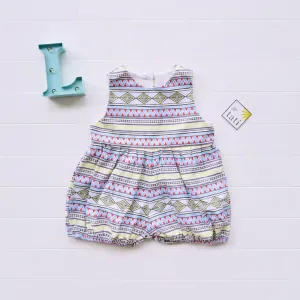 Orchid Playsuit in Colorful Tribal Print