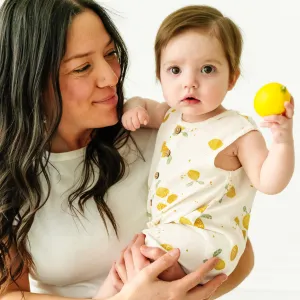 Organic Baby Sleeveless Bubble Onesie - Citron