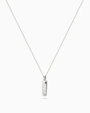 Organic Birthstone Tag Narrow | Silver