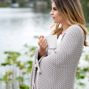 Organic Cotton Comfy Knit Throw
