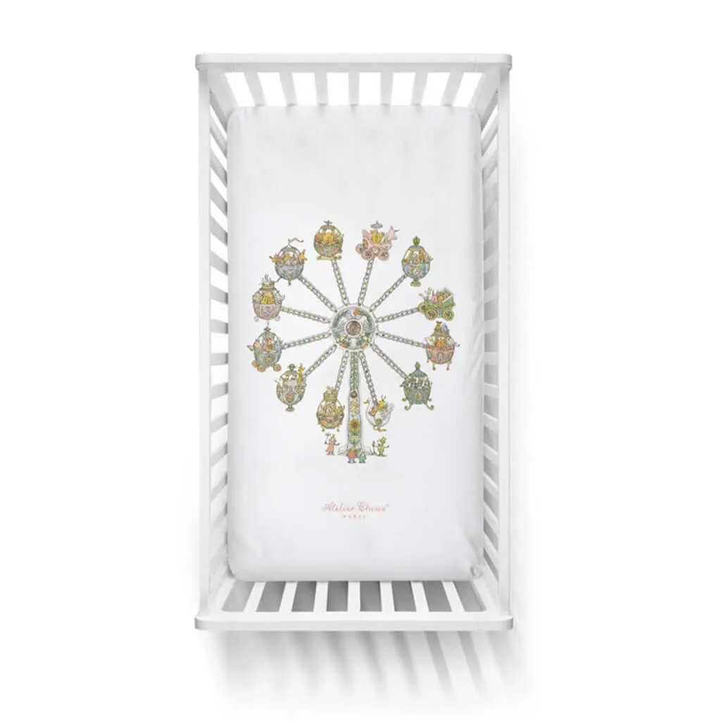 Organic Crib Fitted Sheet Ferris Wheel