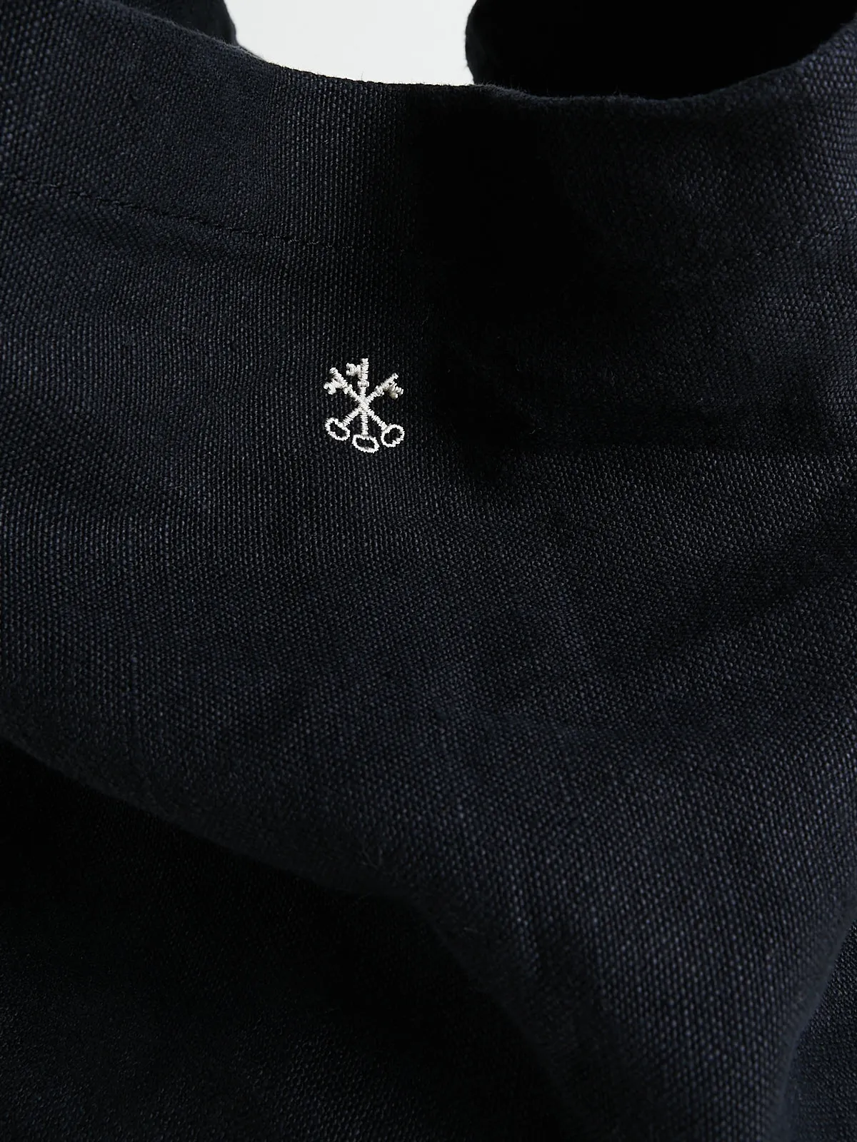 Original Tote ML in Black Linen