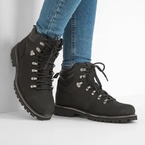 Outback Womens Leather Walking Boots - Black Outback Womens Leather Walking Boots - Black