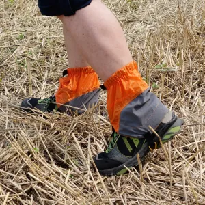 Outdoor Dust-Proof and Dirt-Proof Foot Cover Lightweight Silicone-Coated Nylon Waterproof Snow Cover(Orange)