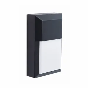 Outdoor Integrated LED Wall Pack Area Light, Commercial or Residential, 1250 Lumens, Color Select Switch for 3K / 4K / 5K, Wet Location, Black or White Finish with White Lens