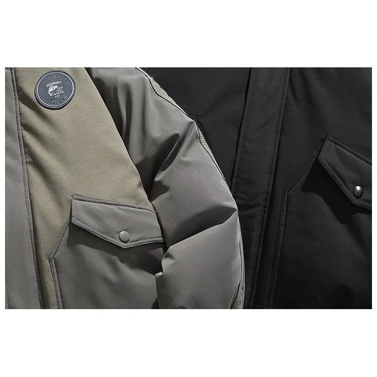 Outdoor Loose Fit Thickened Bomber Puffer Jacket