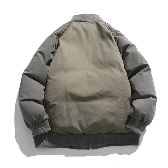 Outdoor Loose Fit Thickened Bomber Puffer Jacket