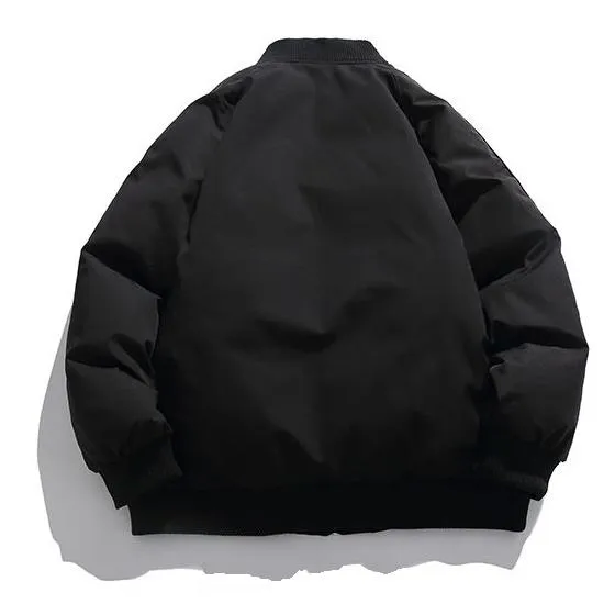 Outdoor Loose Fit Thickened Bomber Puffer Jacket