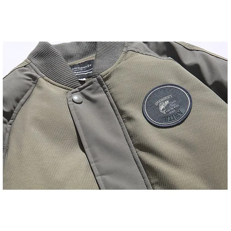 Outdoor Loose Fit Thickened Bomber Puffer Jacket