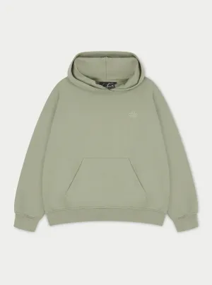 OUTLINE EMBLEM RELAXED HOODIE - SAGE