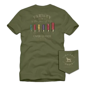 Over Under Short Sleeve Shotgun Variety T-Shirt in Moss