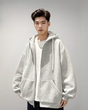 Oversized Lightweight Zip-Up Hoodie