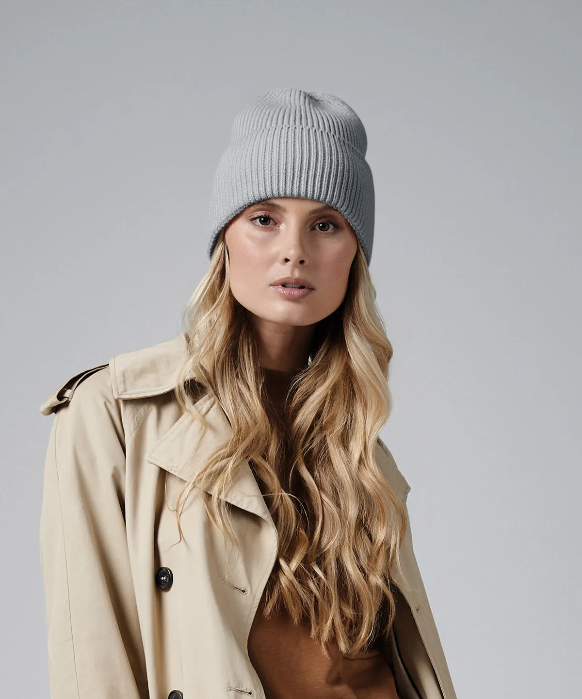 Oxford Navy - Oversized cuffed beanie
