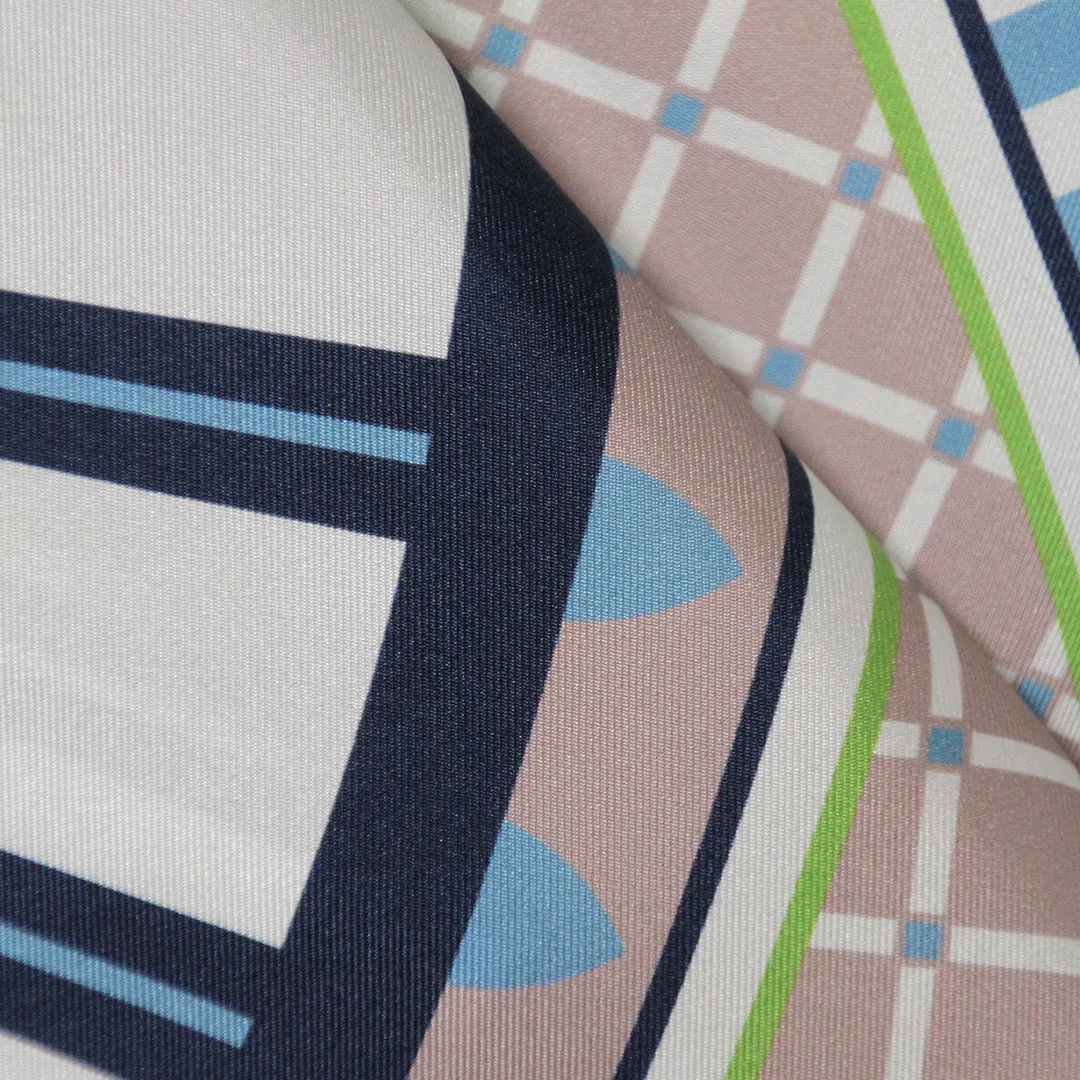 OXO 90cm Square Scarf - Navy / Lime