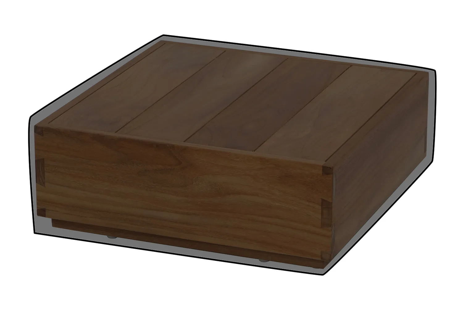 Pacific 22.5 Teak Outdoor End Table WeatherMAX Outdoor Weather Cover