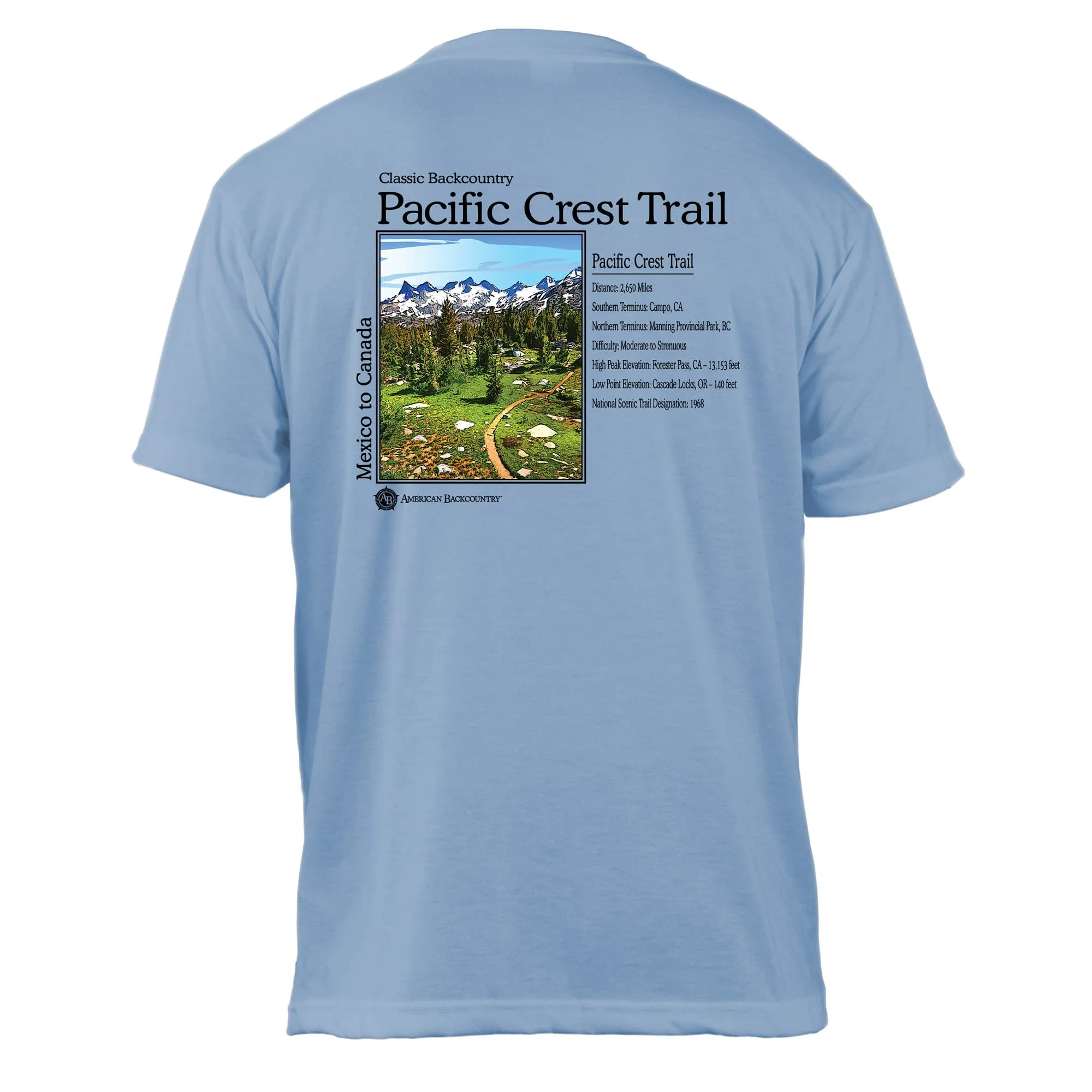 Pacific Crest Trail Classic Backcountry Basic Crew T-Shirt