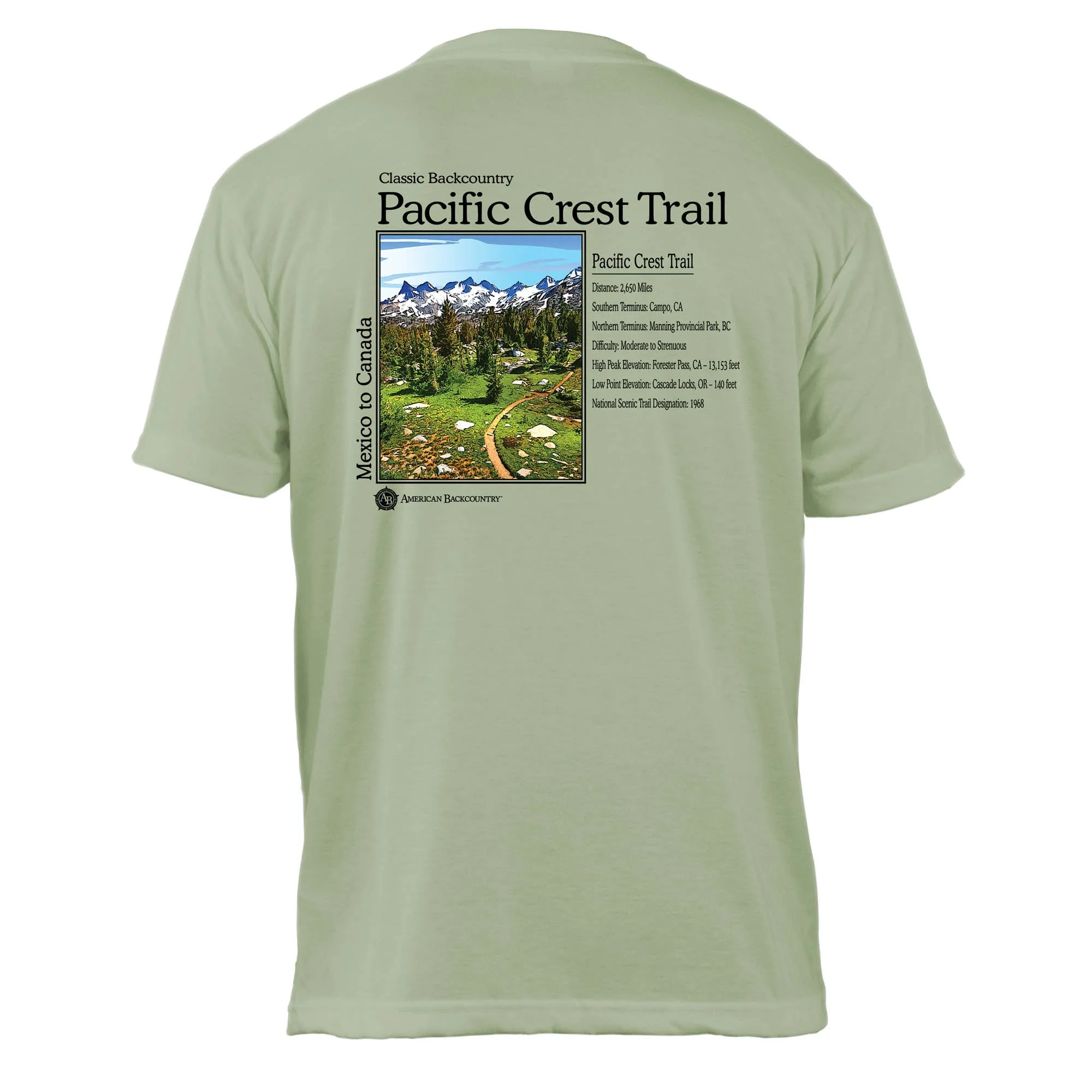 Pacific Crest Trail Classic Backcountry Basic Crew T-Shirt