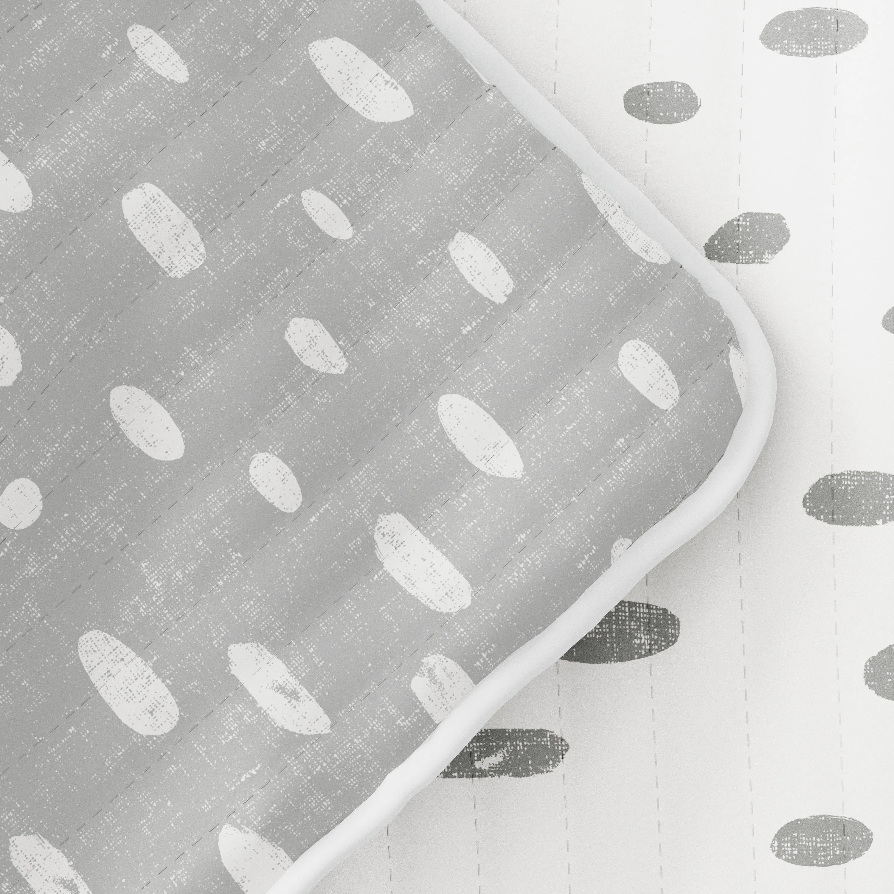 Painted Dots Reversible Quilted Coverlet Set