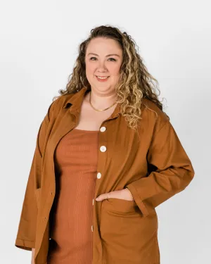 Painters Oversized Shirt Jacket | Saddle Brown