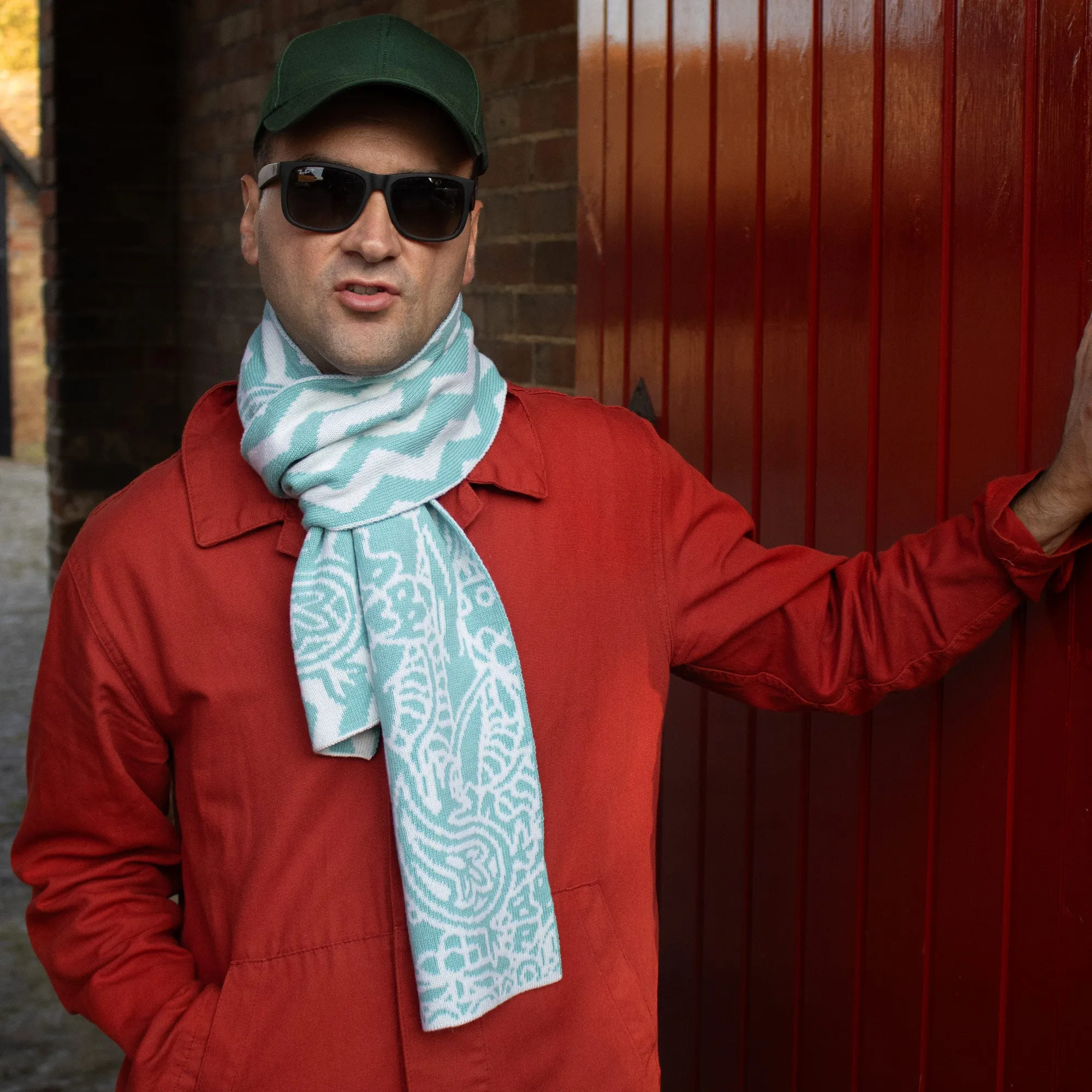 Paisley Gods Merino Scarf – Silver