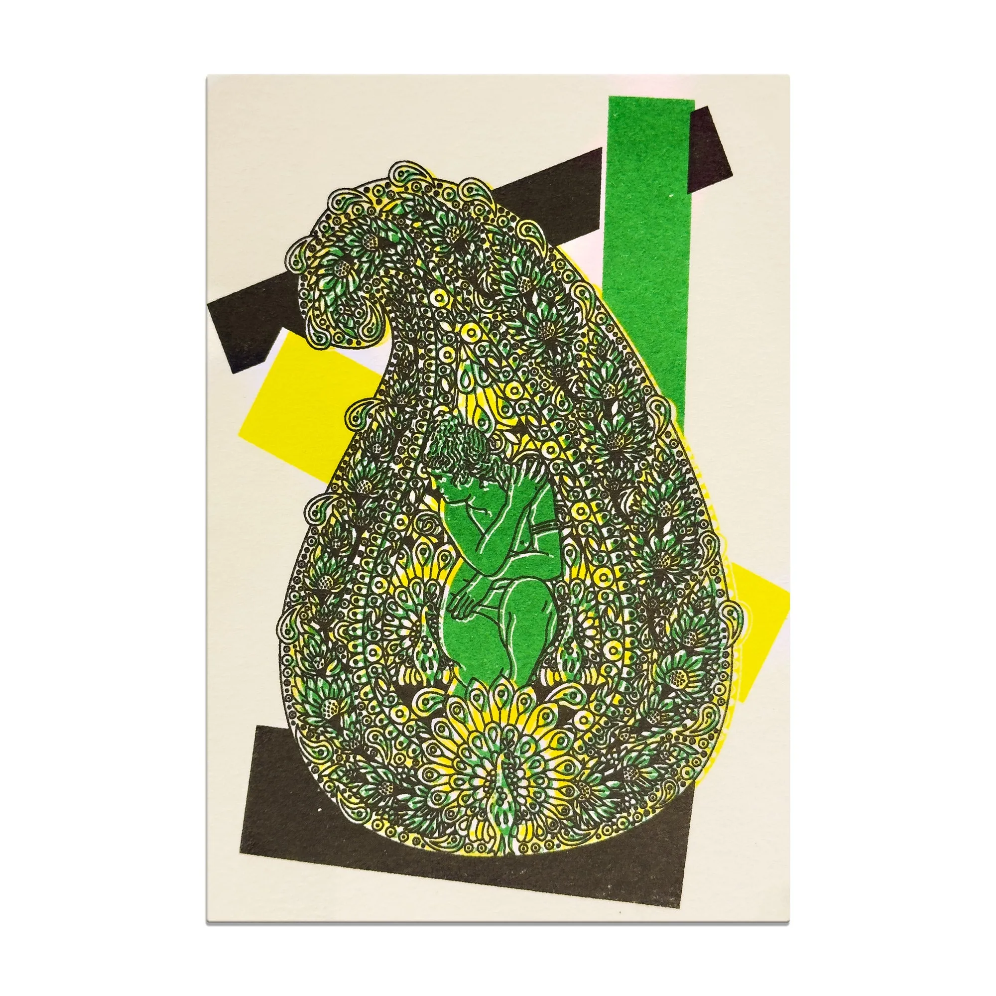 Paisley Gods Risograph Greetings Card