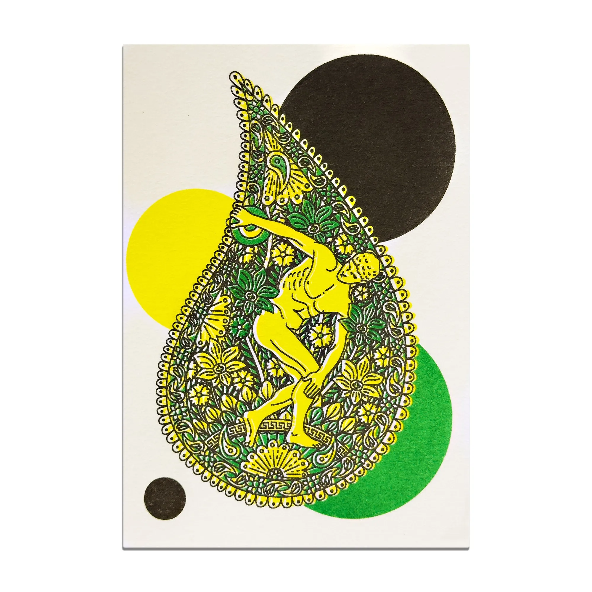 Paisley Gods Risograph Greetings Card